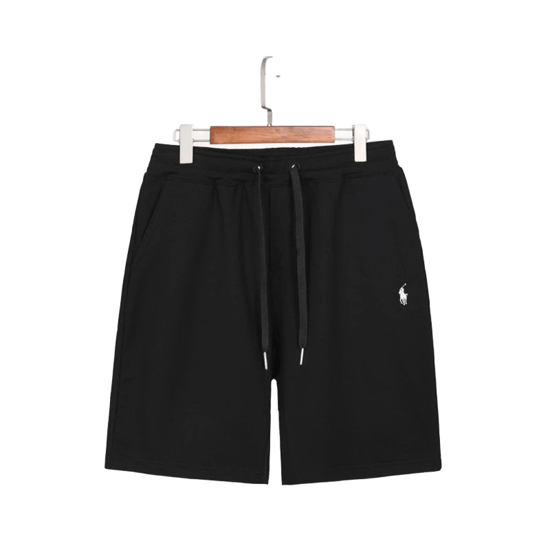 Ralph Lauren Vintage Black Cotton Shorts: Unisex Summer