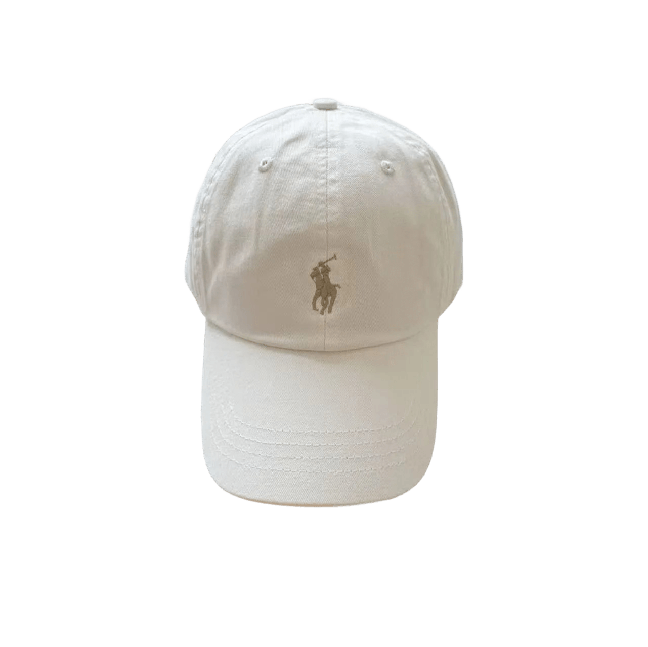 Ralph Lauren White Cotton Baseball Cap, Unisex Polo Logo