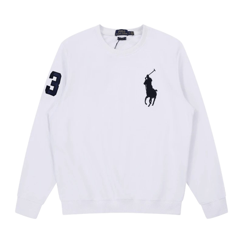 Ralph Lauren White Hoodie: Cozy Unisex Polo Style