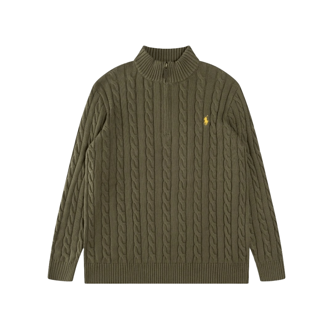 Ralph Lauren Wool Blend Cable Knit Sweater, Military Green