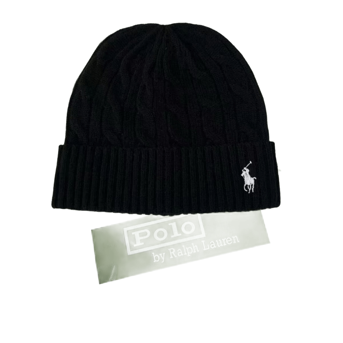Ralph Lauren Wool Blend Unisex Knit Beanie, Black