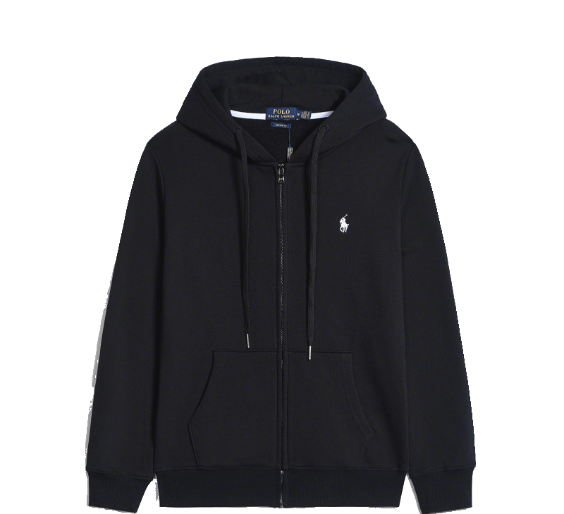 Ralph Lauren Zip Up Hoodie Quarter Zip Premium Grey Black
