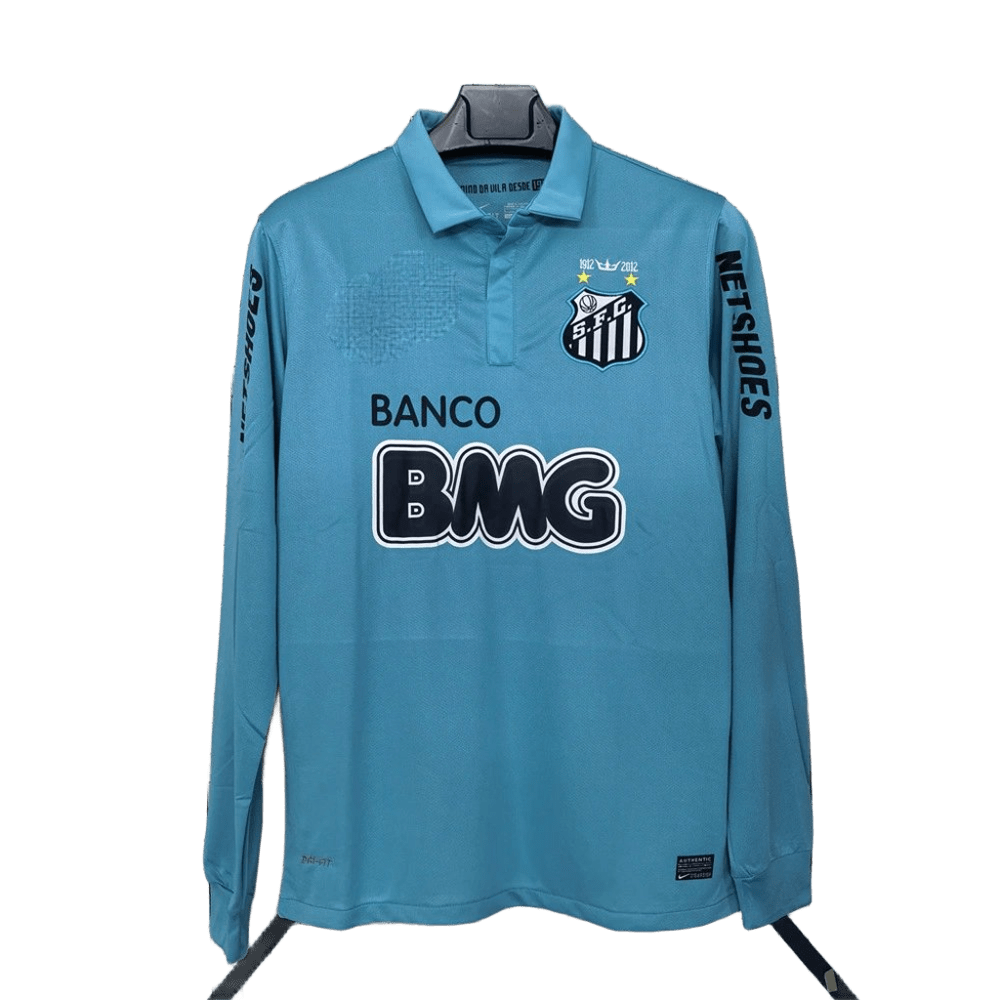 Santos FC 2012 Light Blue Breathable Jersey w/ Crest