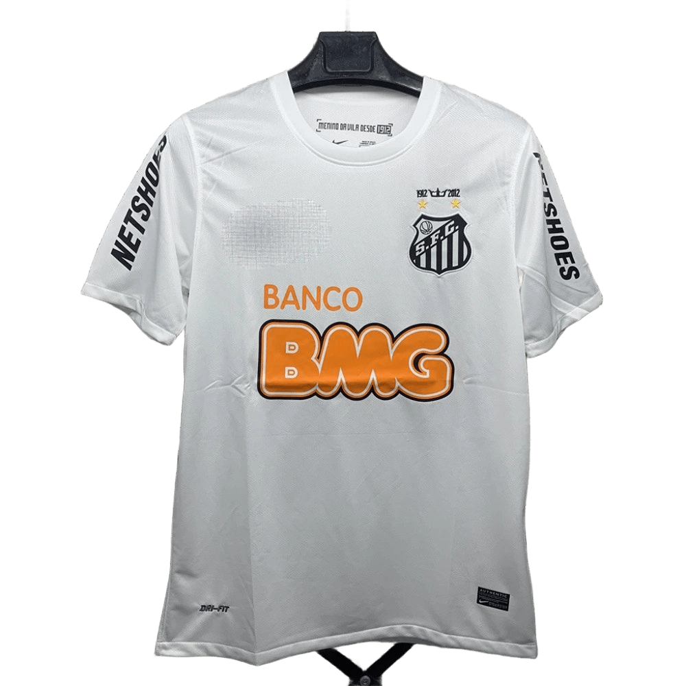Santos FC White Football Jersey: Breathable, Quick-Dry