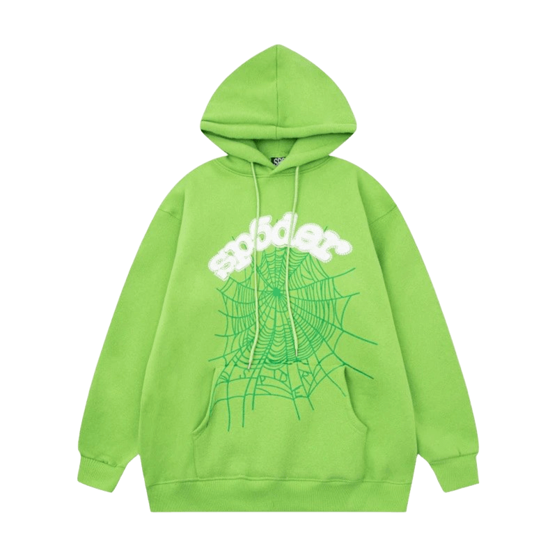 SP5DER Hoodie: Fluorescent Green, Unisex Streetwear