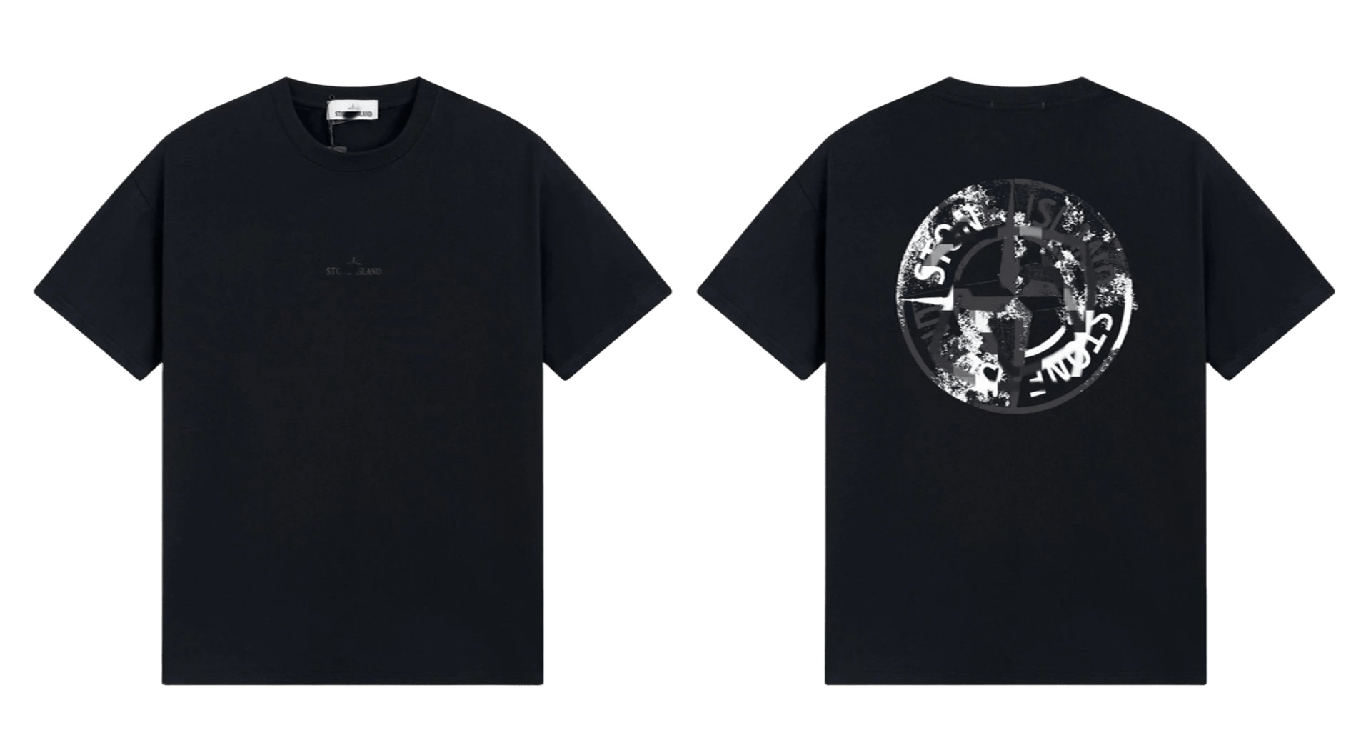 Stone Island 90s Unisex Cotton Tee: Black, Breathable