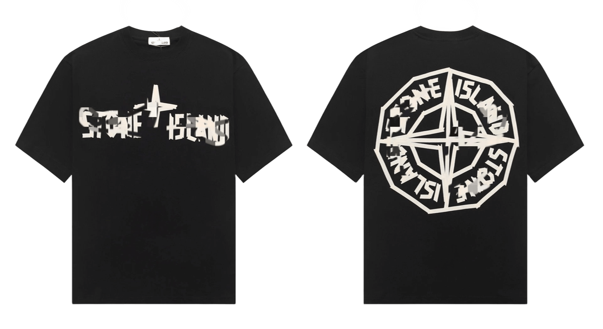 Stone Island Black Cotton Logo T-Shirt | Unisex Streetwear