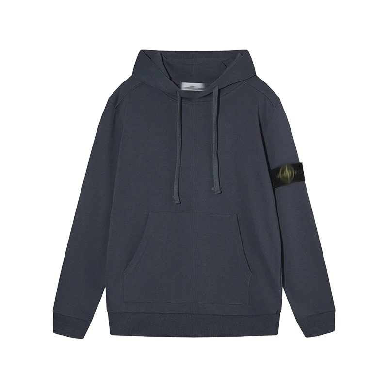 Stone Island Deep Gray Hooded Sweatshirt - Unisex Cotton Streetwear