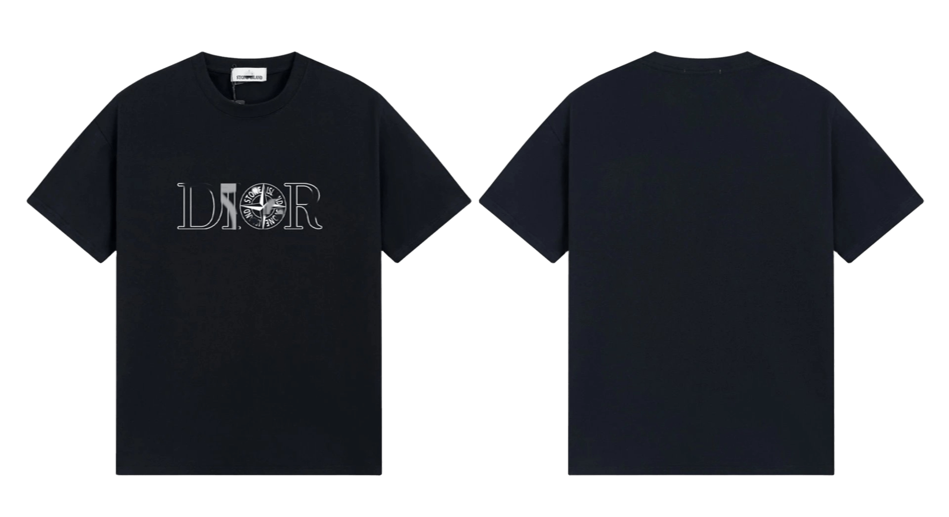 Stone Island Men's Black Cotton T-Shirt - Breathable Streetwear