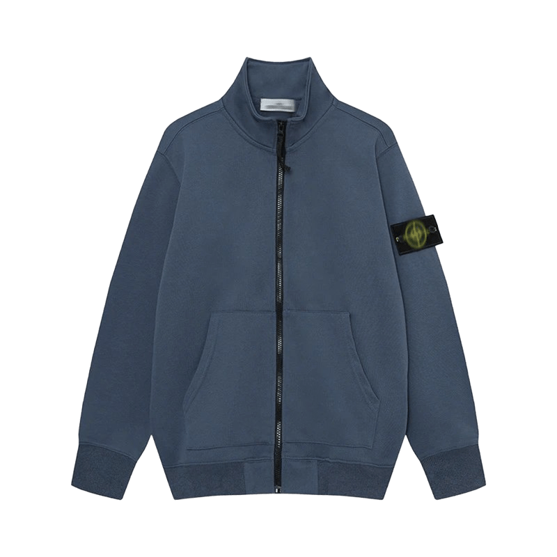 Stone Island Men's & Women's Soft Blue Zip Hoodie