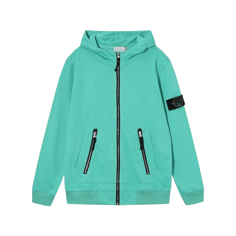 Stone Island Mint Green Hooded Jacket - Unisex Streetwear
