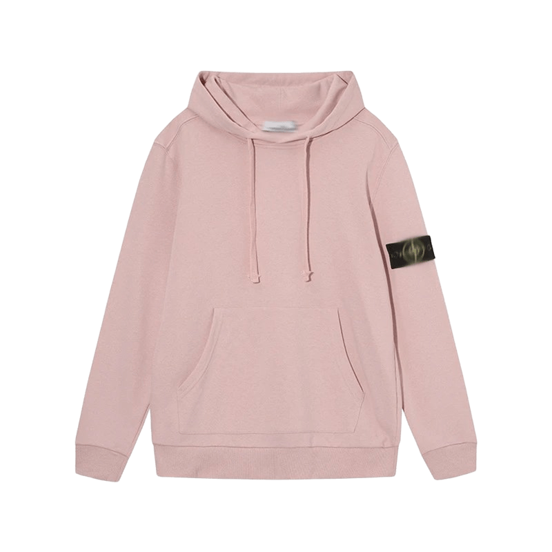 Stone Island Pink Cotton Hoodie: Unisex Streetwear