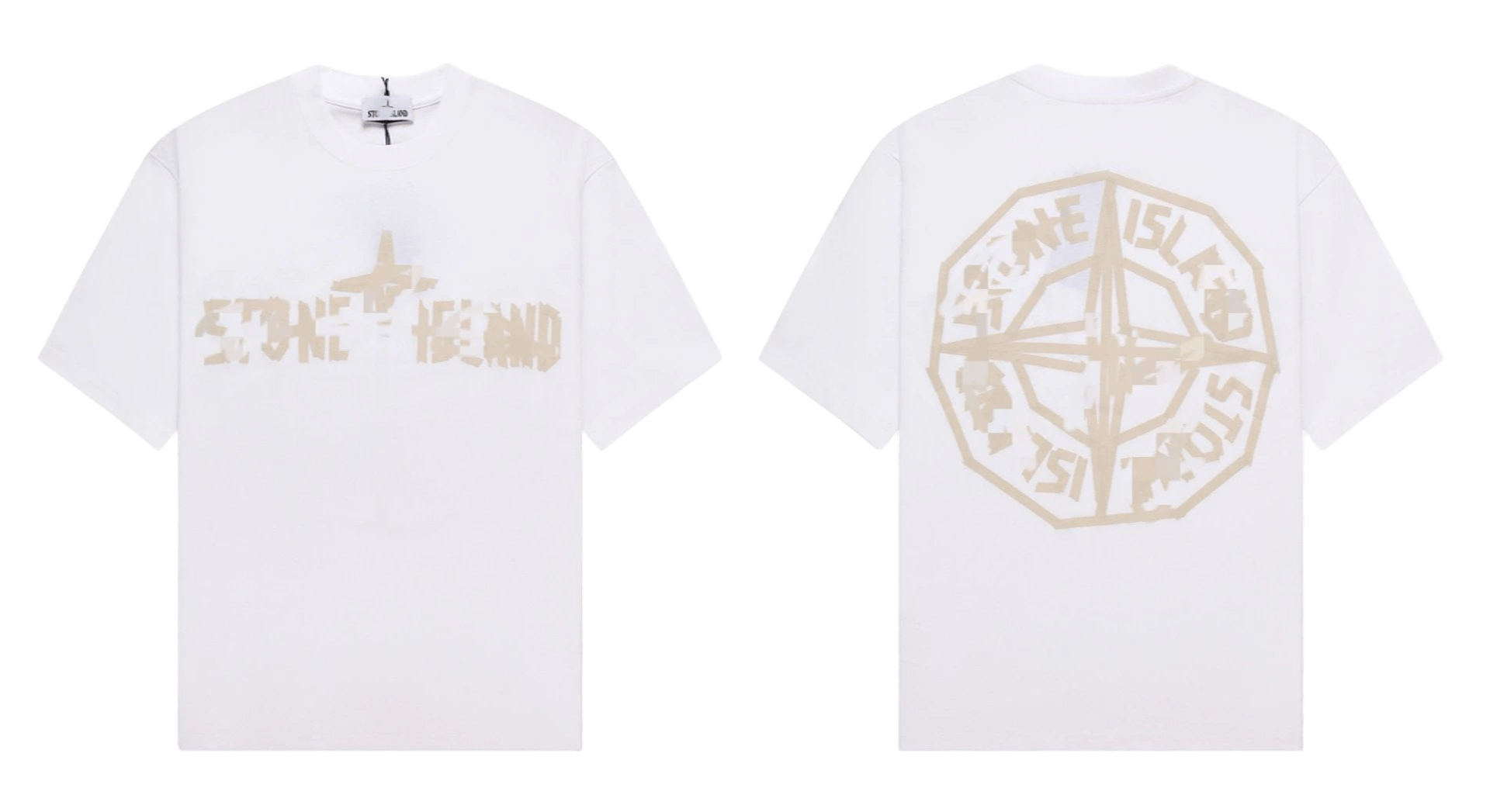 Stone Island White Cotton Tee: Unisex, Breathable Streetwear