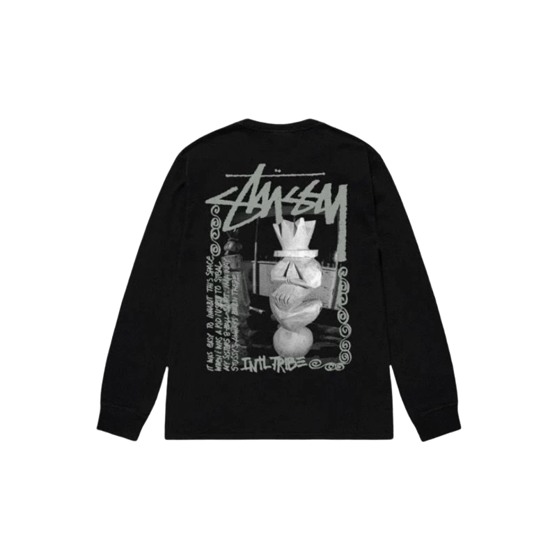 Stussy 90s Black Long Sleeve Tee | Unisex Streetwear