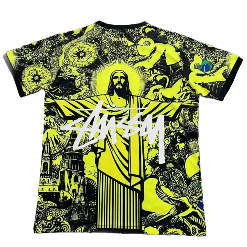 Stussy 90s Jesus Print T-Shirt: Unisex Cotton Streetwear