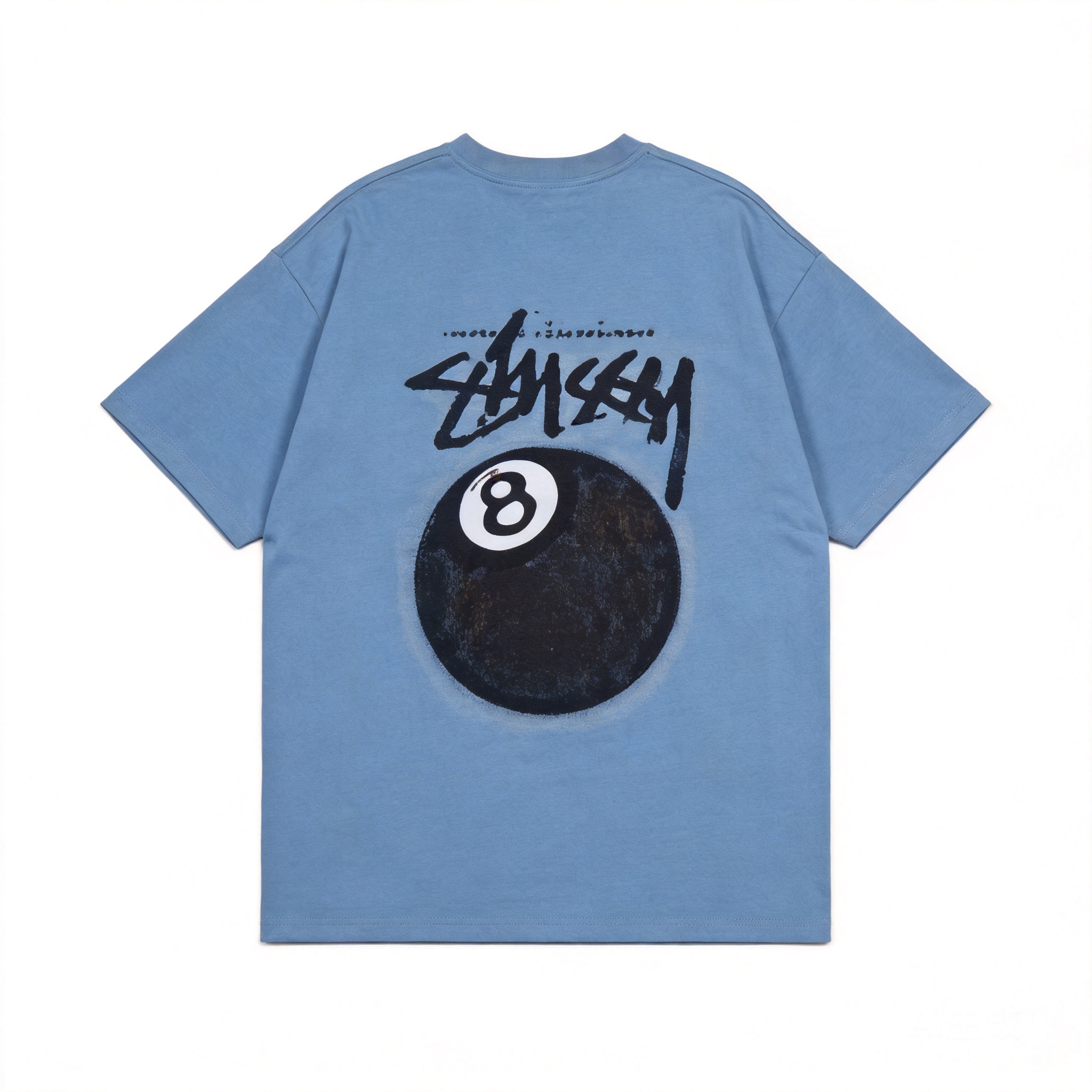 Stussy 90s Light Blue Unisex Streetwear Tee