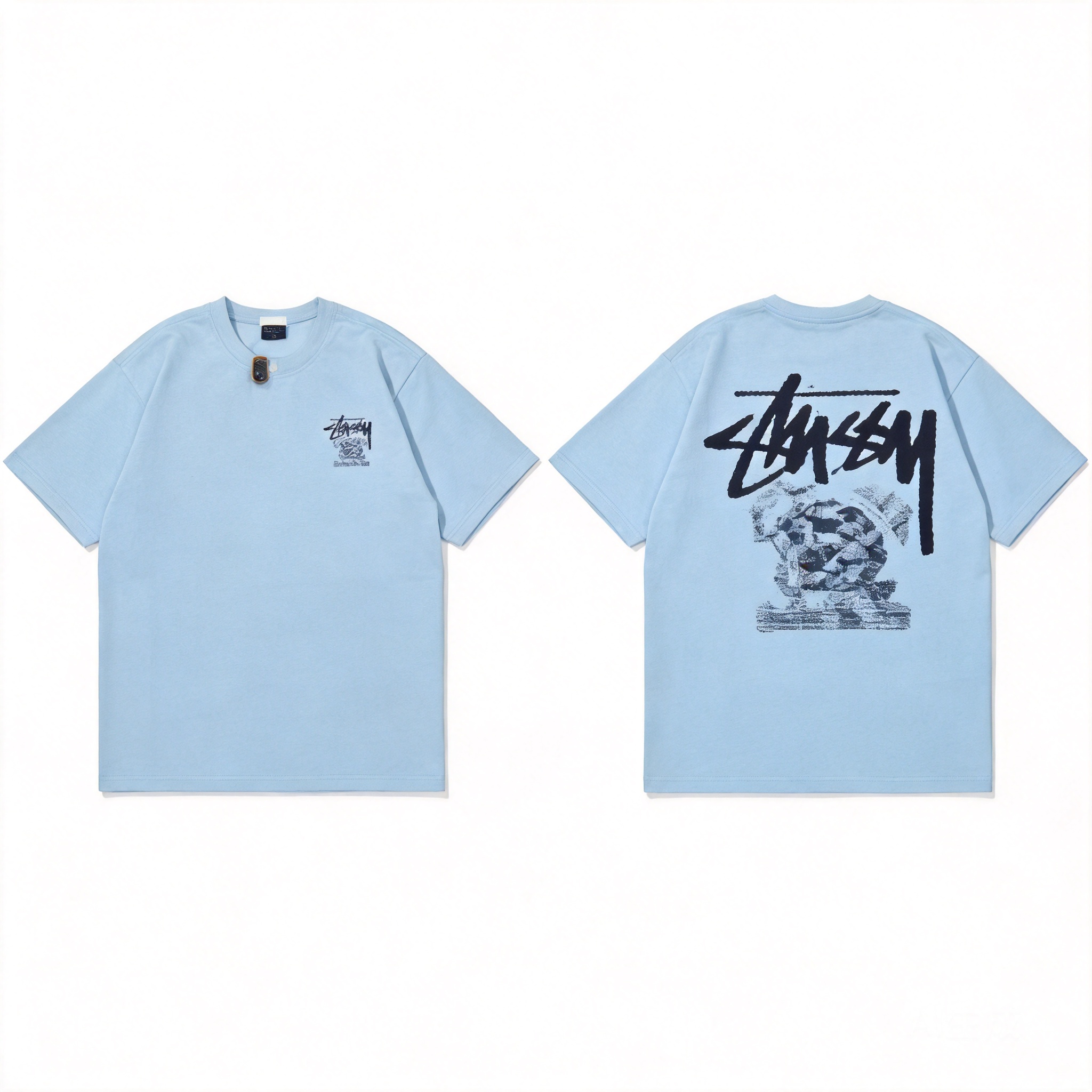 Stussy 90s Retro Streetwear Tee: Unisex Cotton Short Sleeve