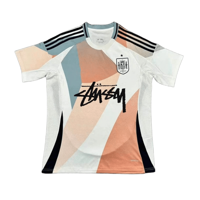 Stussy 90s Soccer Jersey: Color-Block Mesh, Graffiti Logo