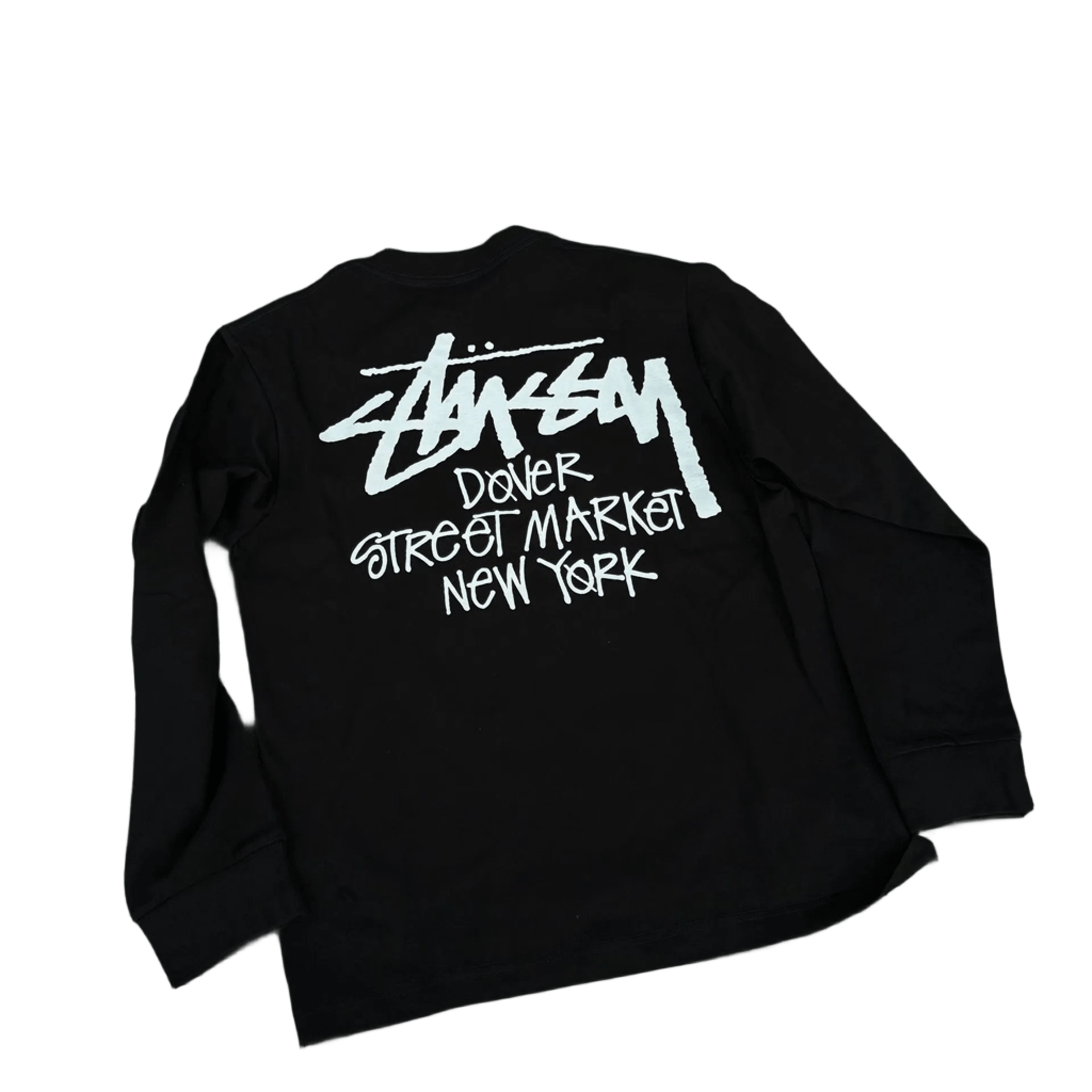 Stussy 90s Streetwear Unisex Black Long Sleeve Cotton Tee