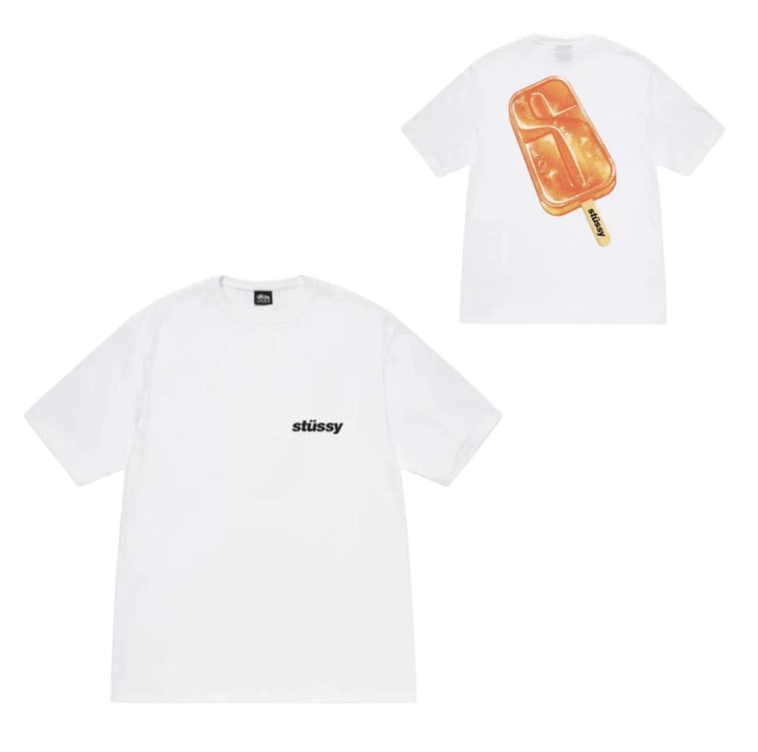 Stussy 90s Vintage White Cotton T-Shirt: Unisex Streetwear