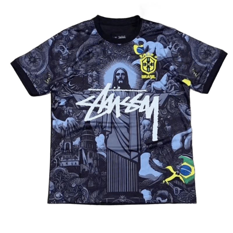 Stussy Black Brazil T-Shirt: Unisex Streetwear with Iconic Print
