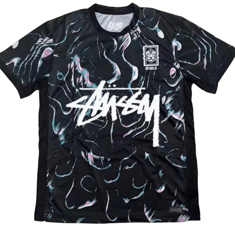 Stussy Black Graffiti Jersey: Unisex 90s Streetwear