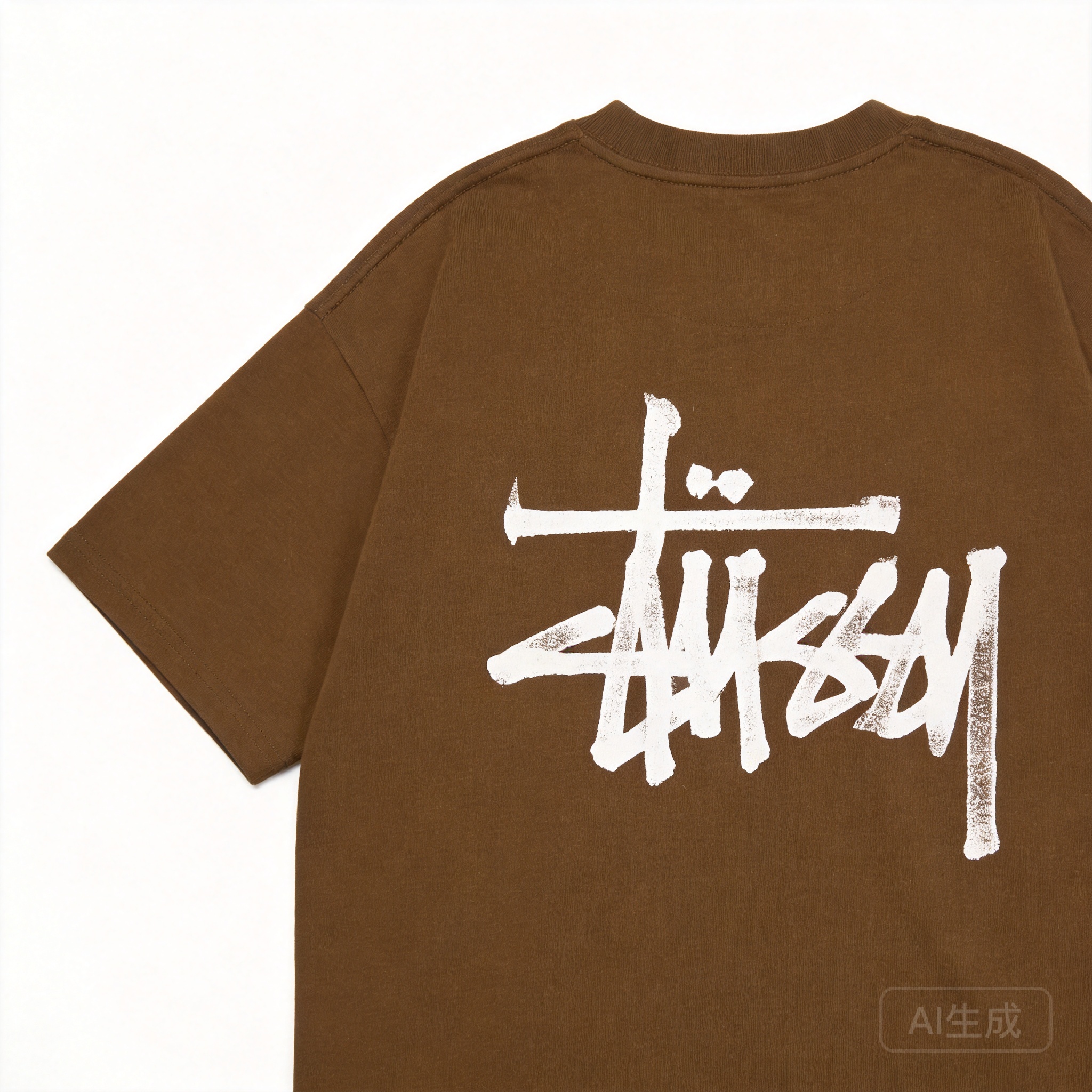 STUSSY Brown Vintage Logo T-Shirt | Unisex Cotton Tee