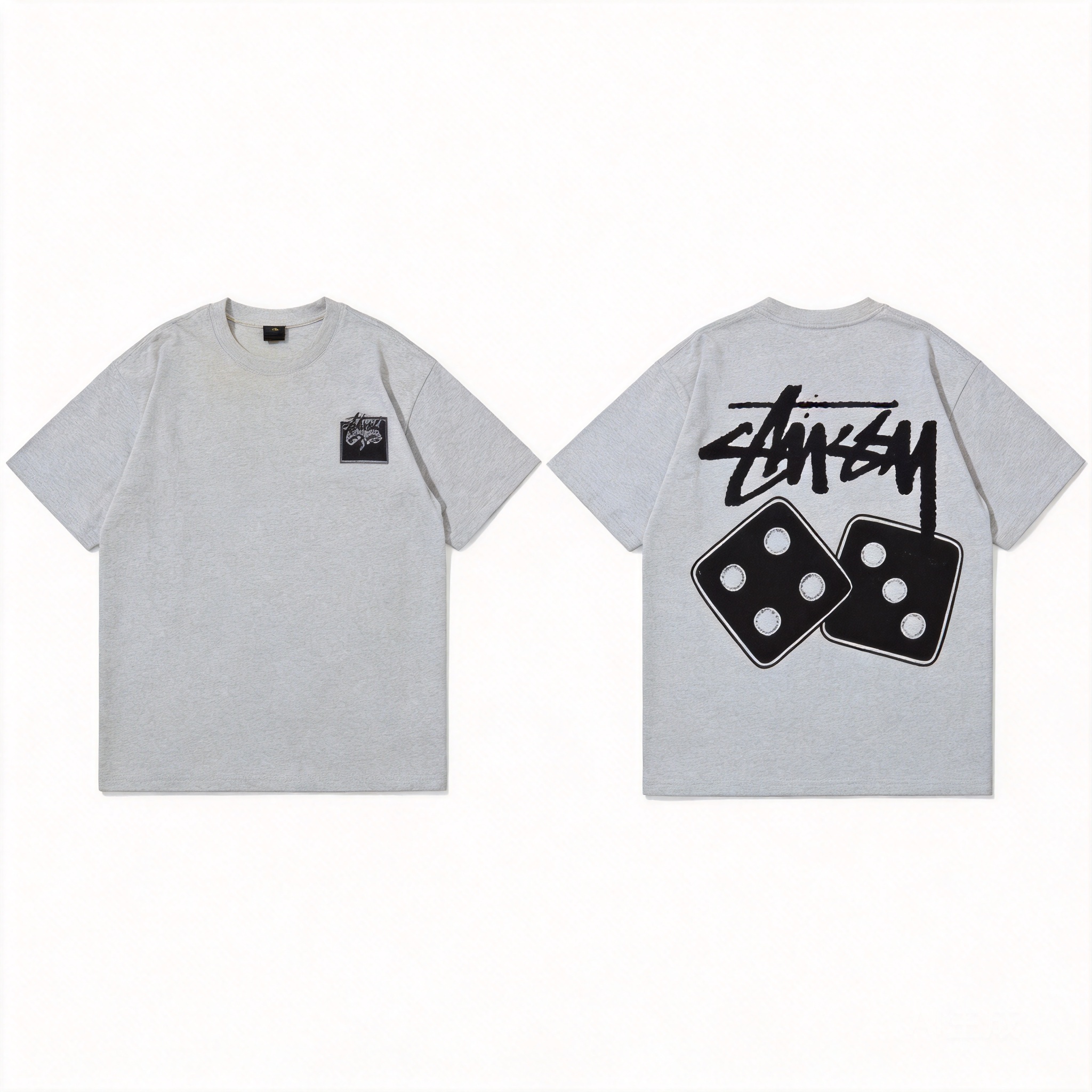 Stussy Classic 90s Grey T-Shirt: Cotton Unisex Streetwear