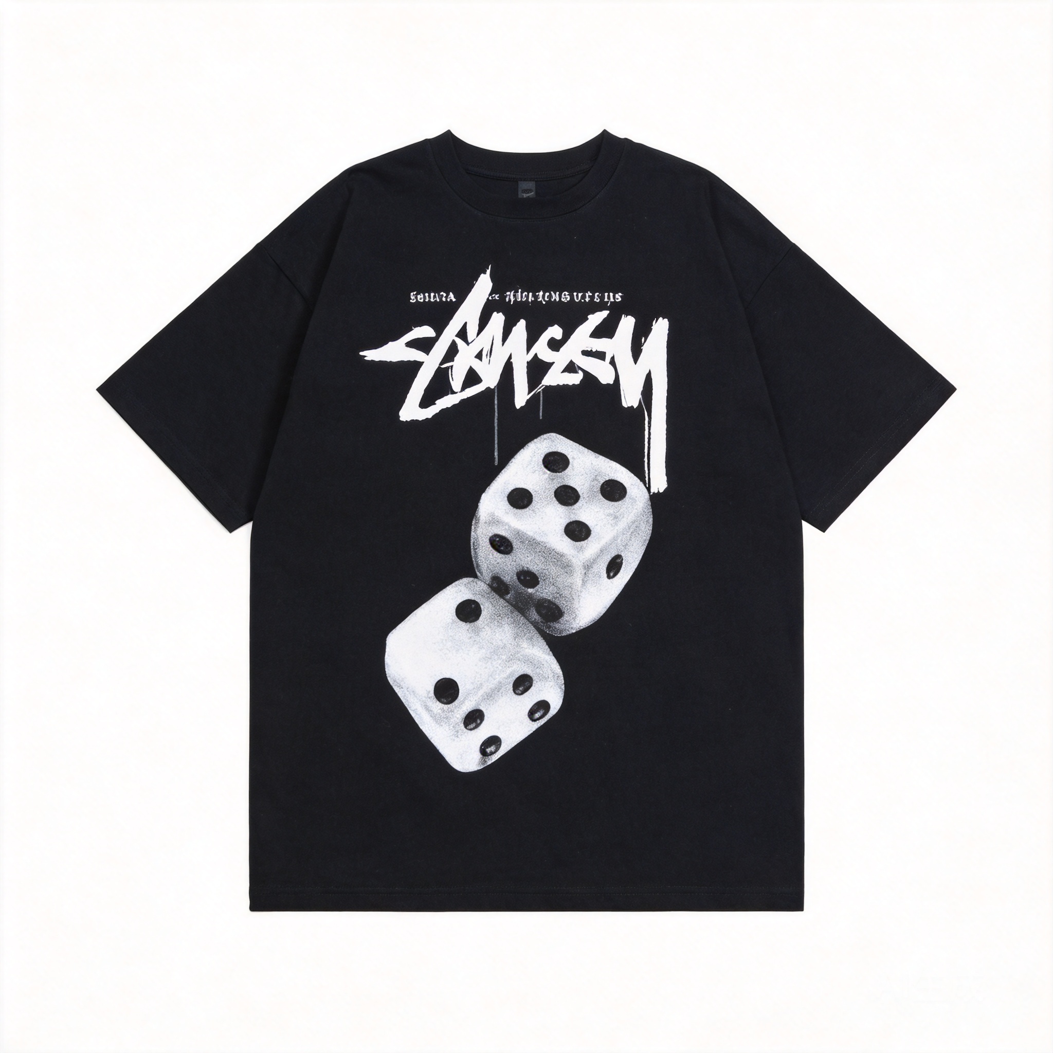Stussy Classic Black Cotton T-Shirt: 90s Retro Unisex Streetwear