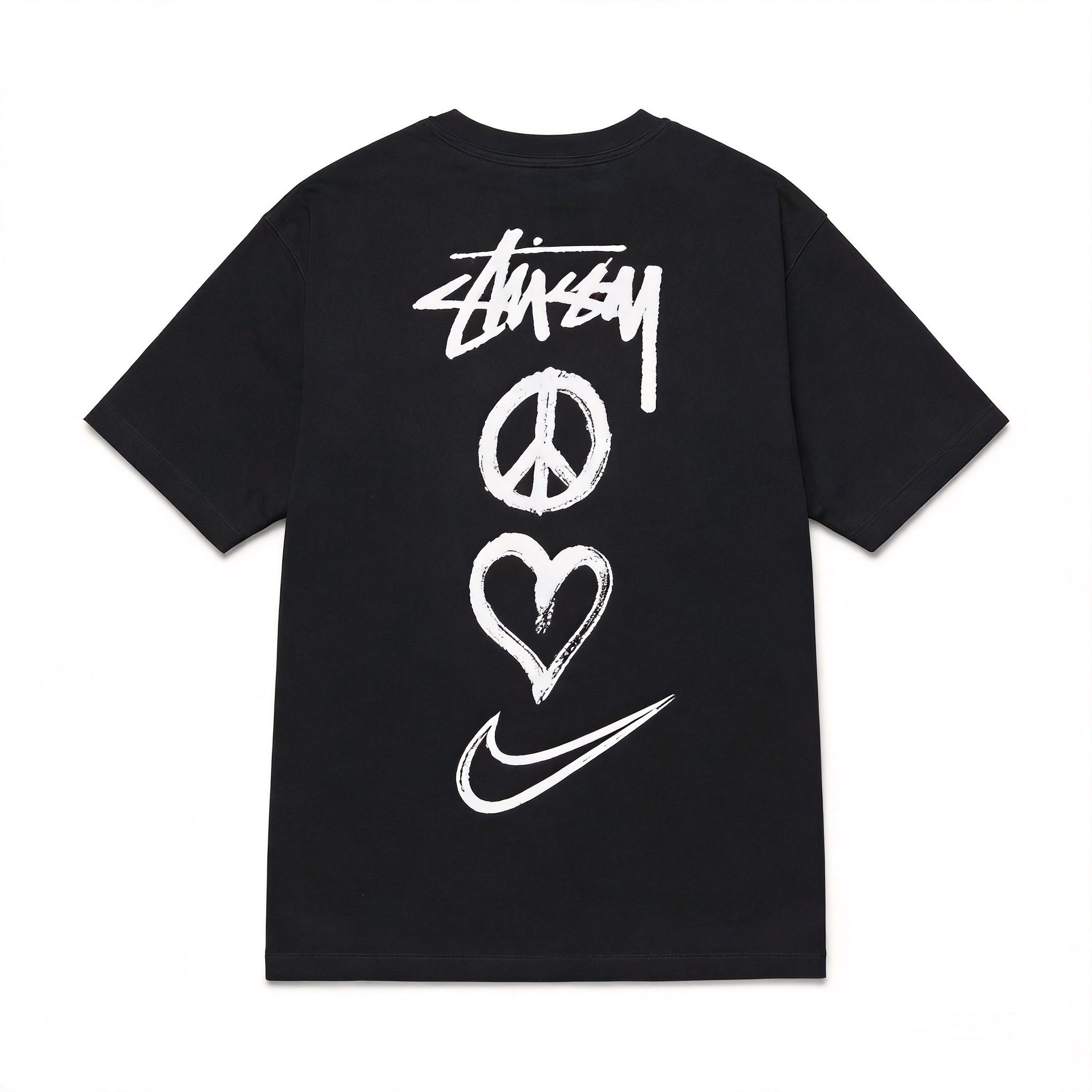 Stussy Classic Black Cotton Tee: Unisex Streetwear Essential