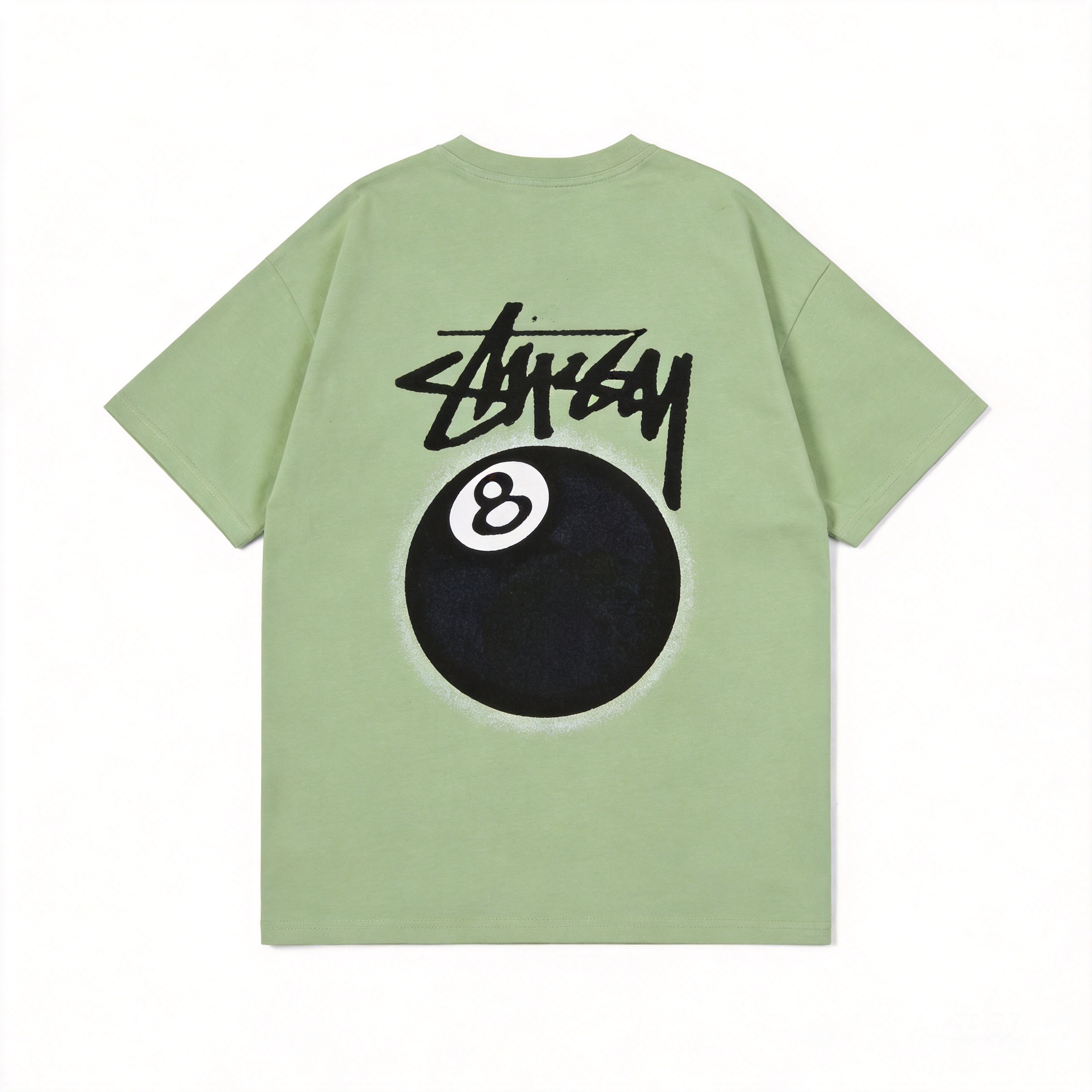 Stussy Classic Black Graphic Cotton Unisex Hoodie 90s
