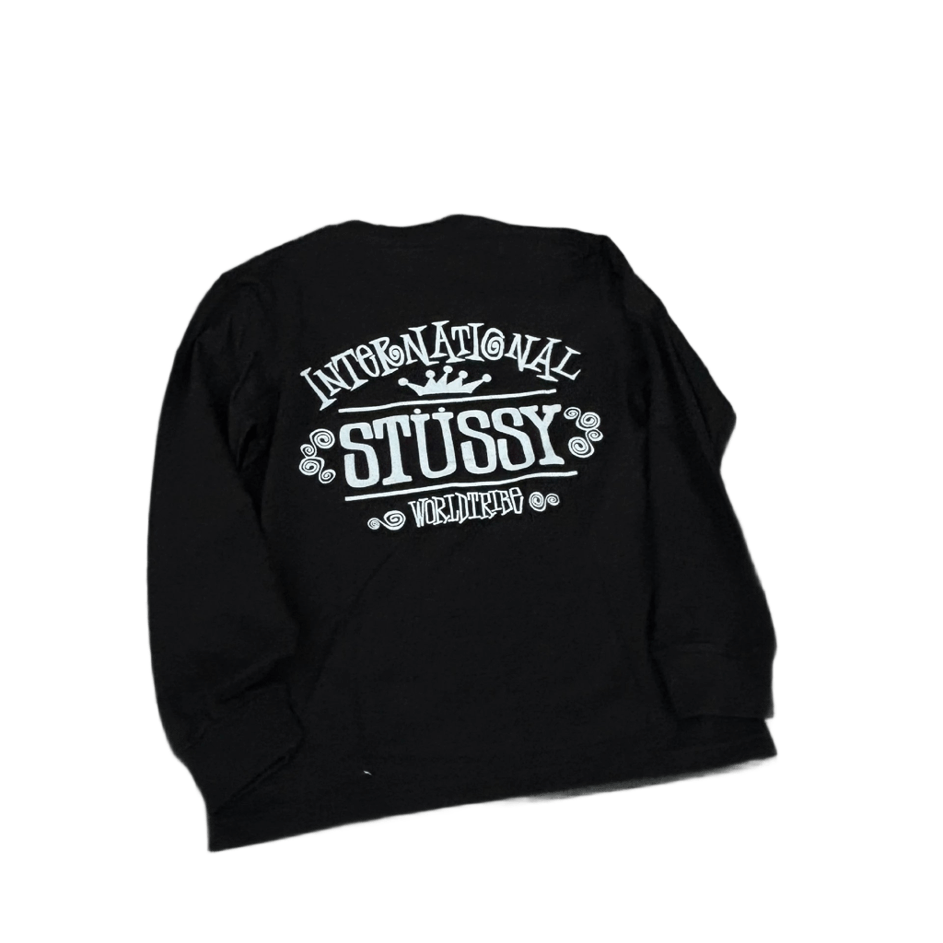 Stussy Classic Black Long Sleeve Tee, 90s Streetwear