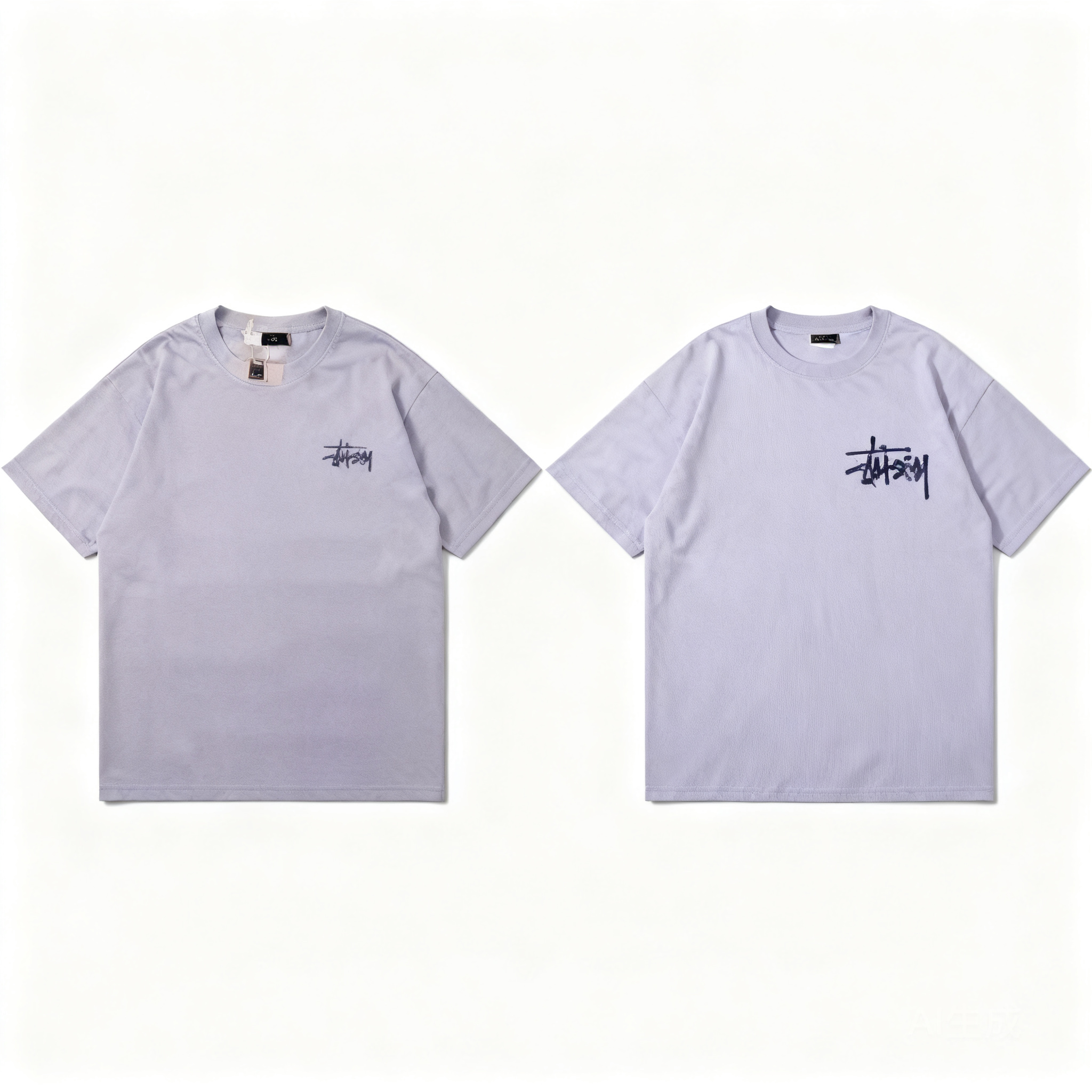 Stussy Classic Gray Cotton T-Shirt: 90s Retro Streetwear