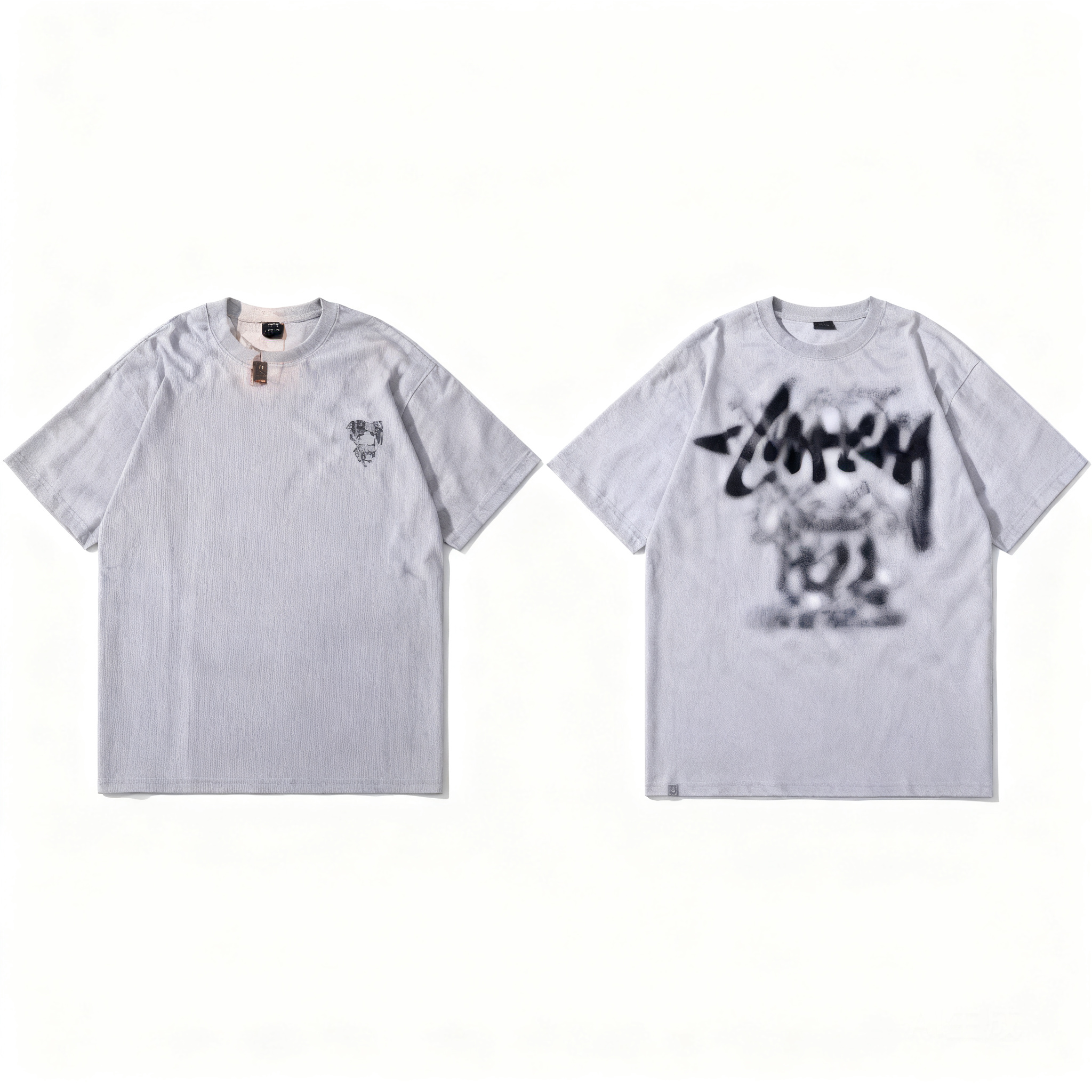 Stussy Classic Grey Crewneck: Unisex 90s Streetwear Hoodie