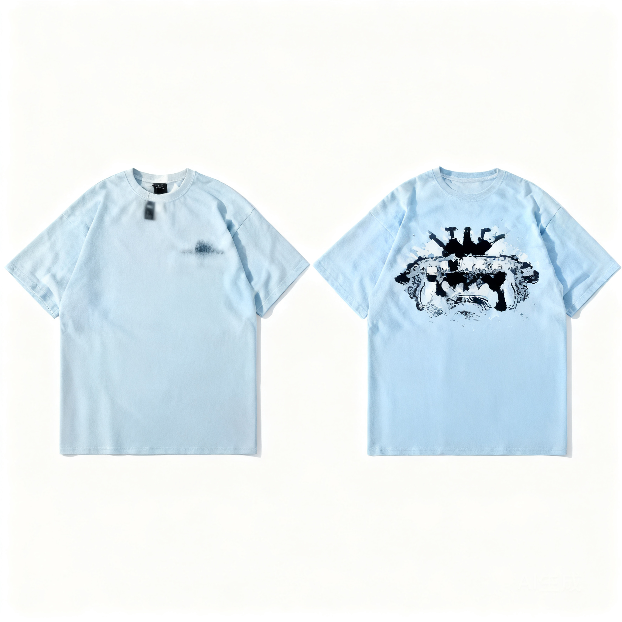 STUSSY Classic Light Blue Cotton T-Shirt | Unisex Streetwear
