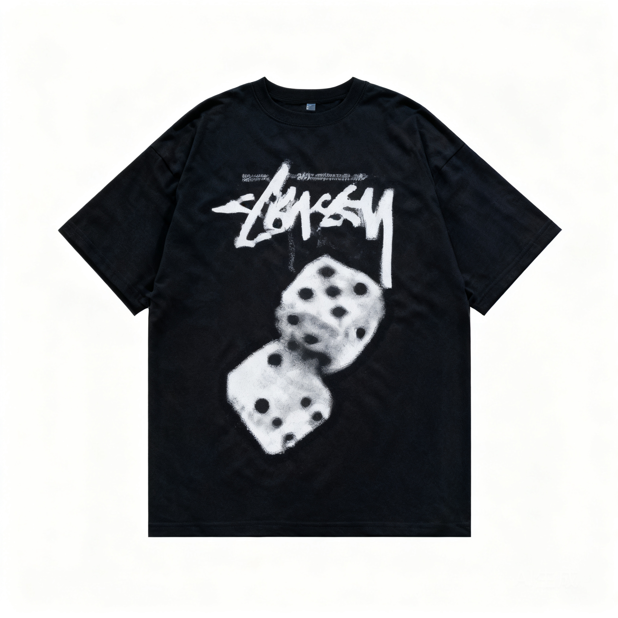 Stussy Classic Logo T-Shirt: Black Unisex Cotton Tee