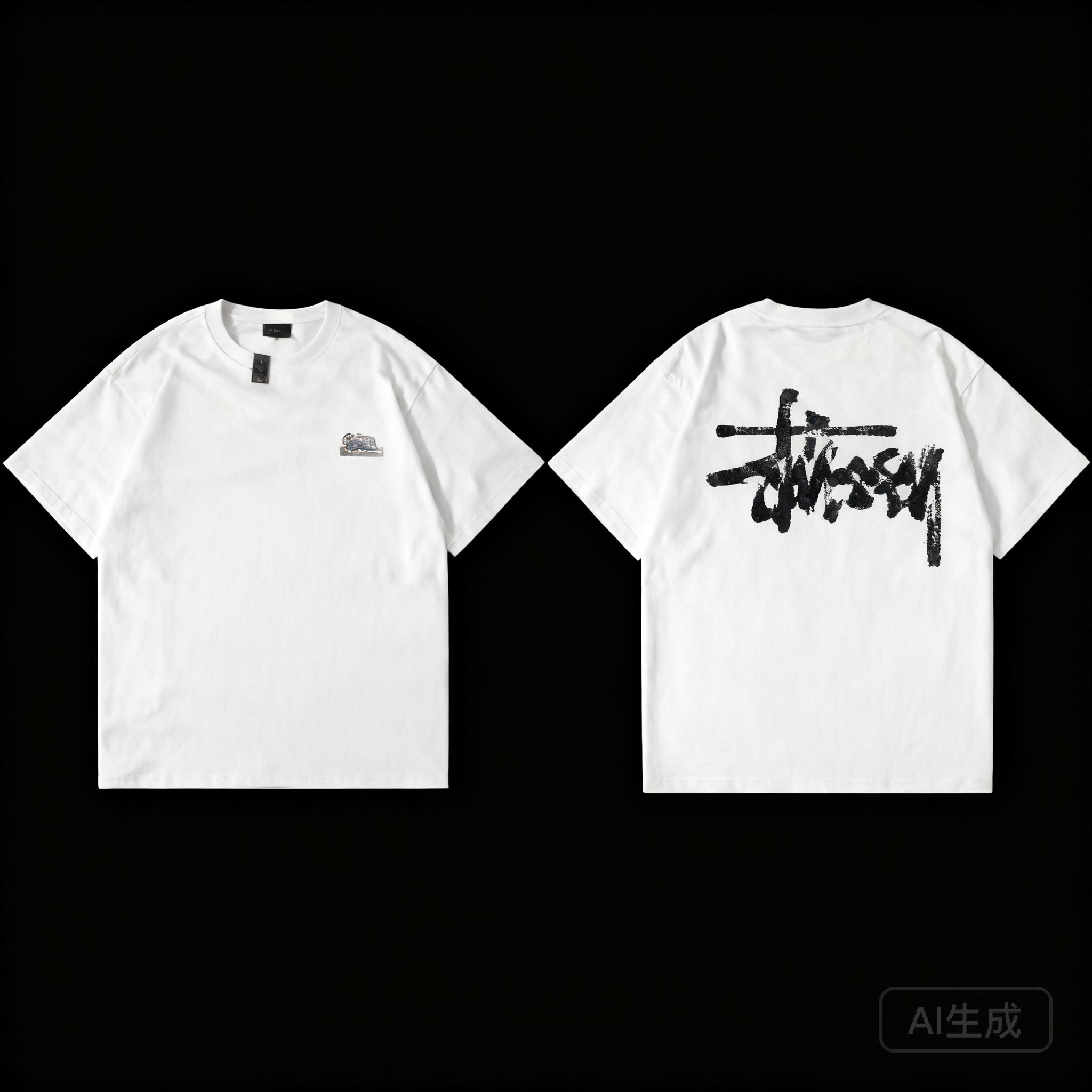 Stussy Classic Logo White T-Shirt: Unisex Cotton Tee