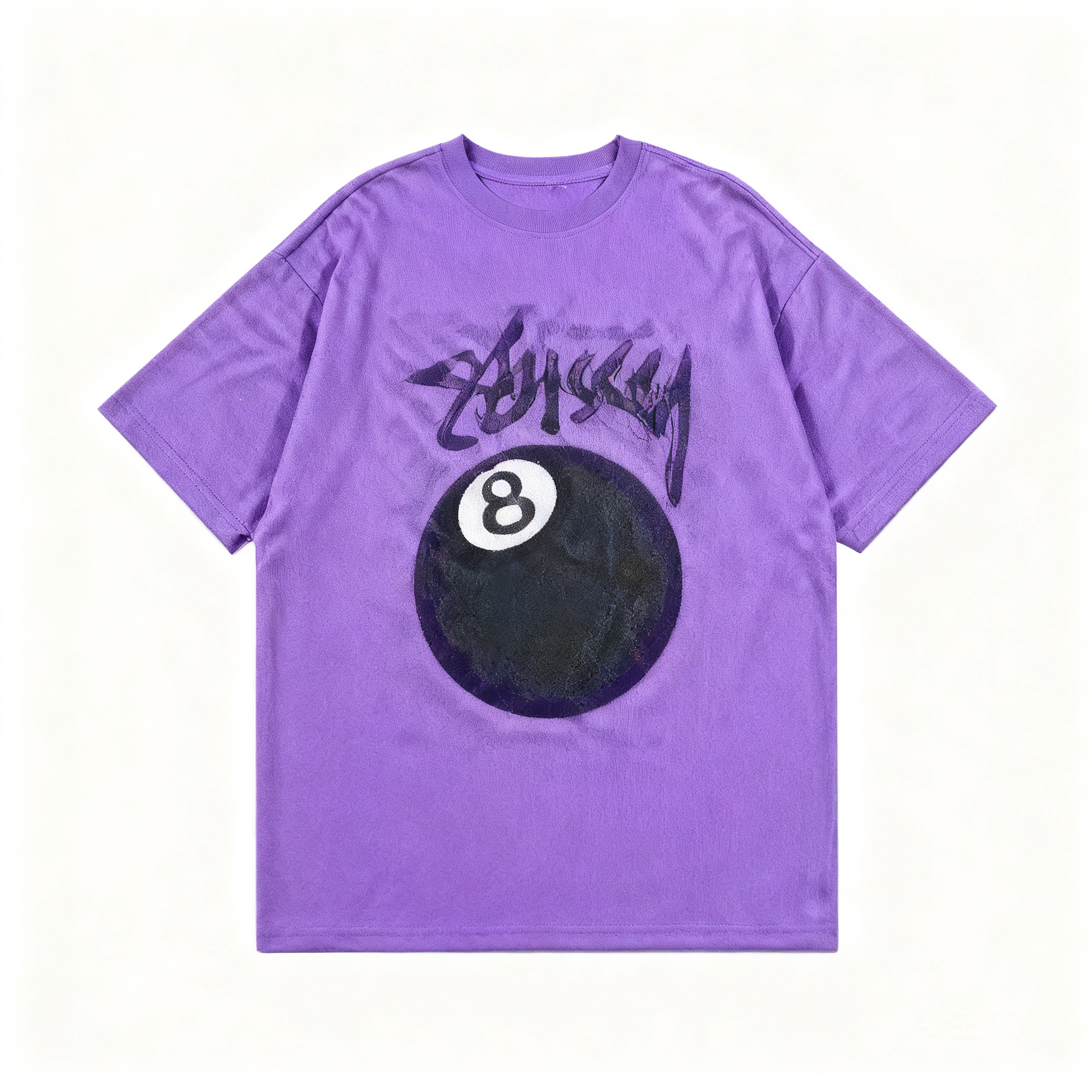 STUSSY Classic Purple Cotton T-Shirt: Unisex Streetwear