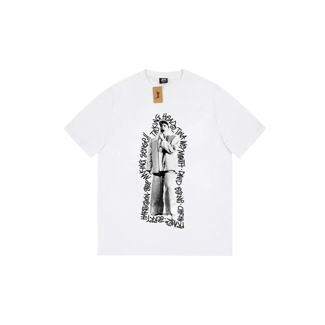 Stussy Classic White Cotton Tee: Unisex Streetwear, 90s Vibe