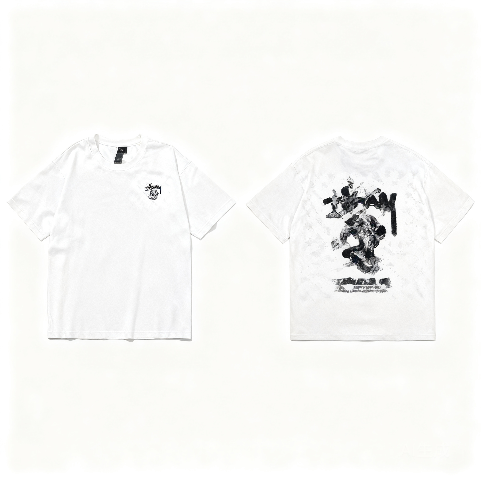 Stussy Classic White T-Shirt: 90s Streetwear, Unisex, Cotton