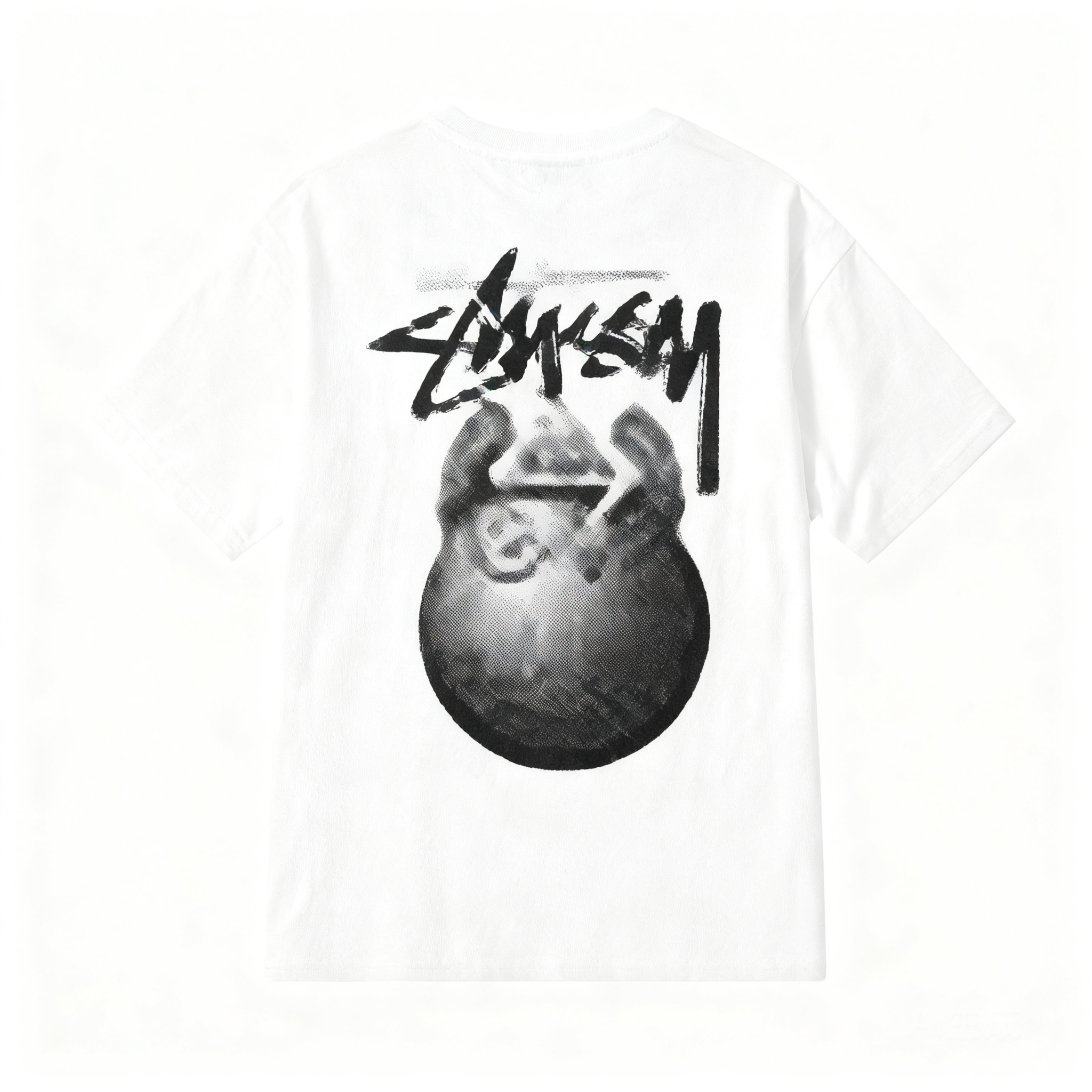 Stussy Classic White Tee: Unisex Cotton T-Shirt w/ Graphic