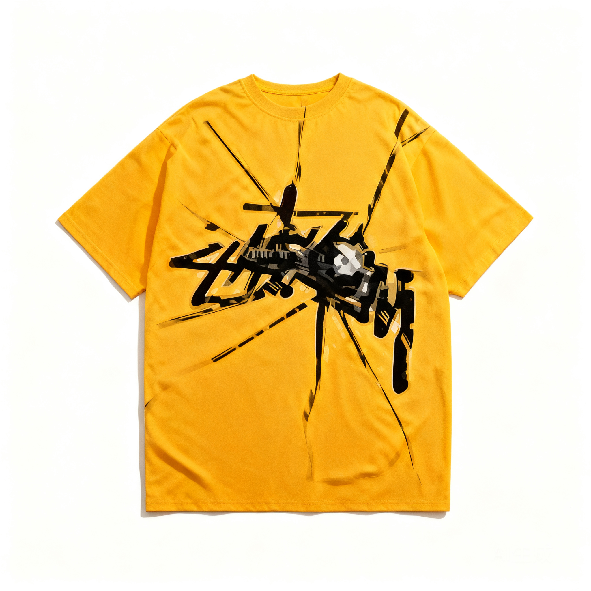 STUSSY Classic Yellow Cotton T-Shirt | Unisex Streetwear
