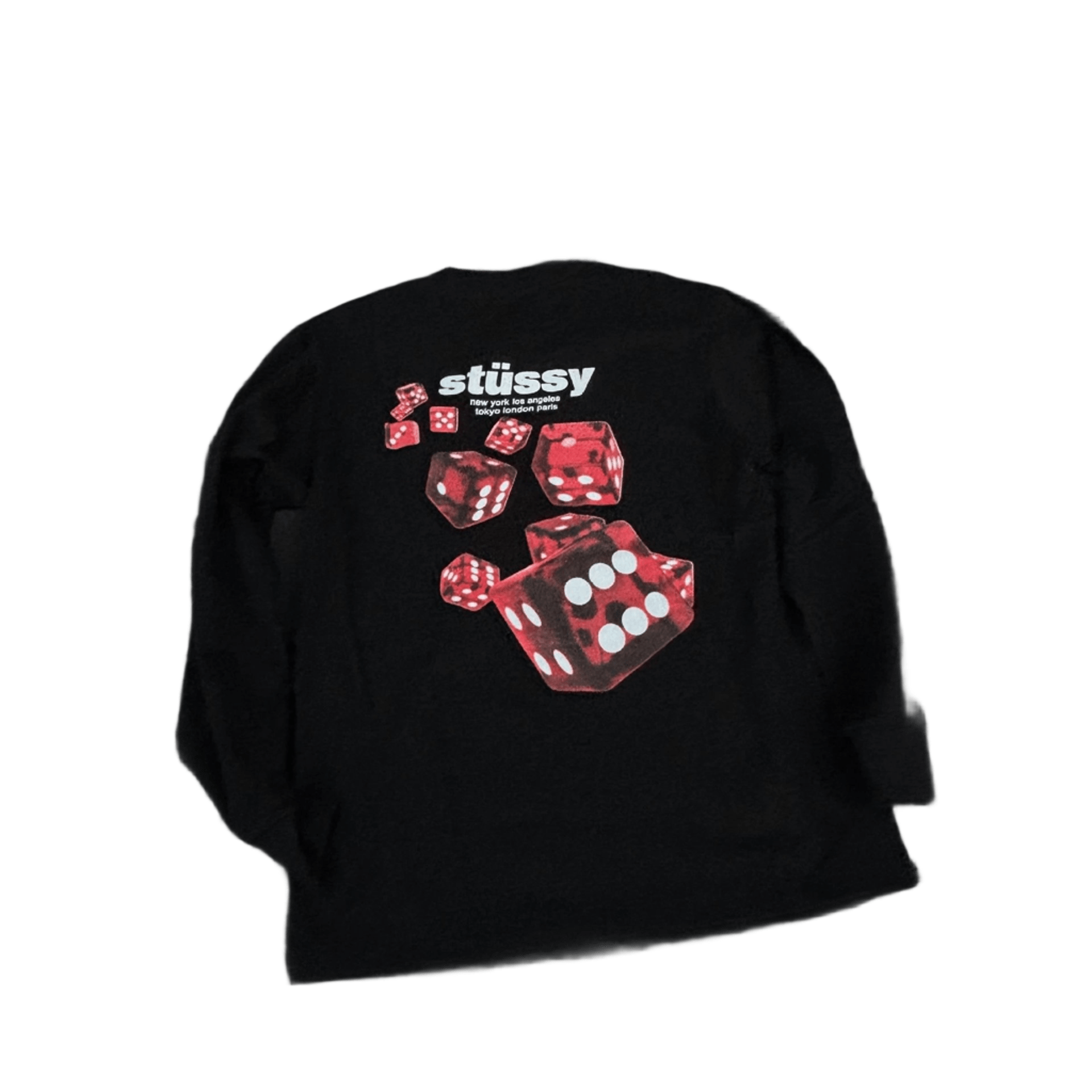 Stussy Dice Black Long Sleeve Tee | 90s Streetwear Cotton Top