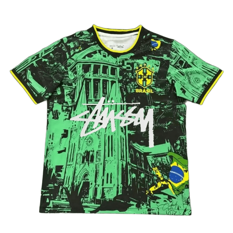 Stussy Football Green Jersey: Breathable, Unisex Streetwear