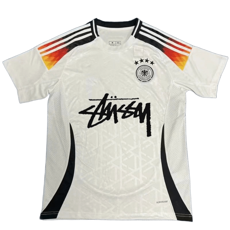 Stussy Football Jersey: White, Breathable, Quick-Dry, Unisex