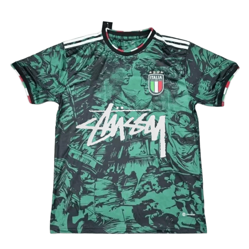Stussy Green Football Jersey: 90s Retro Streetwear for Men & Women