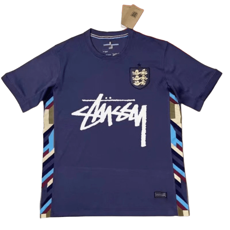 Stussy Navy Football Jersey: 90s Streetwear, Moisture-Wicking