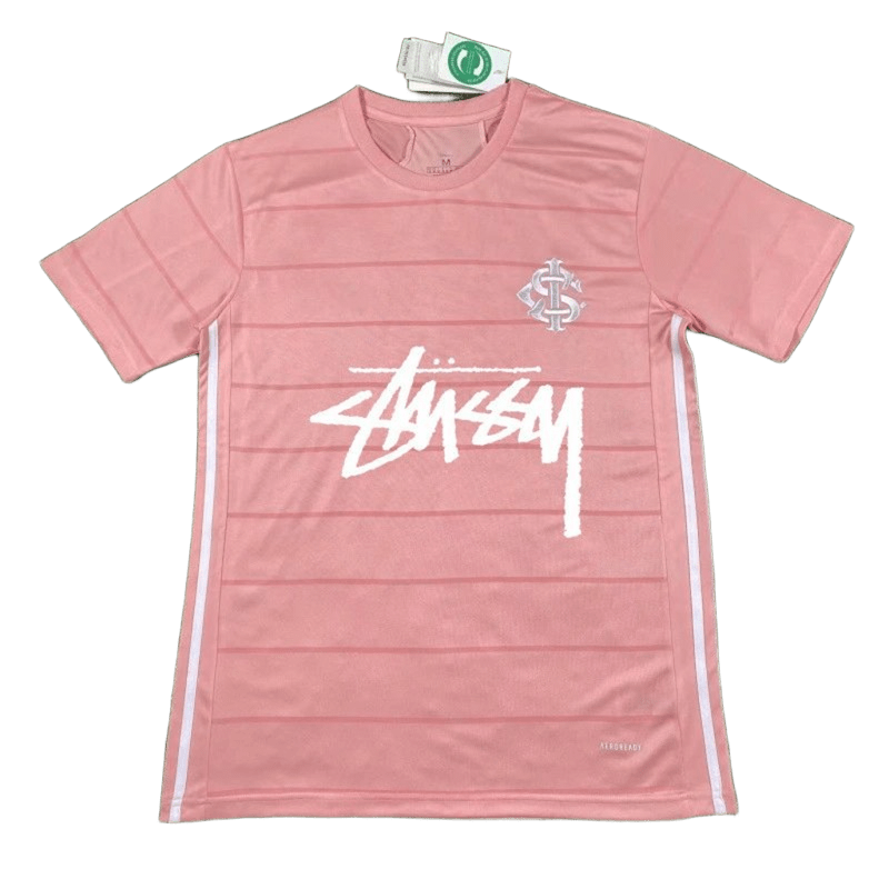 Stussy Pink 90s Retro Jersey: Breathable Unisex Streetwear