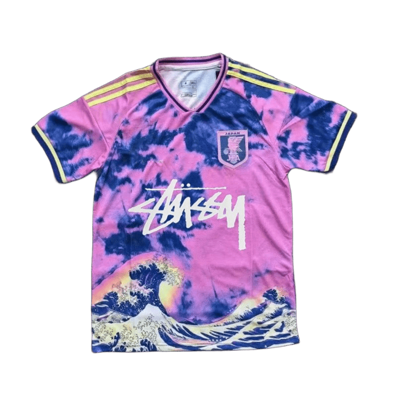 Stussy Pink Blue Tie-Dye Soccer Jersey: Unisex Streetwear