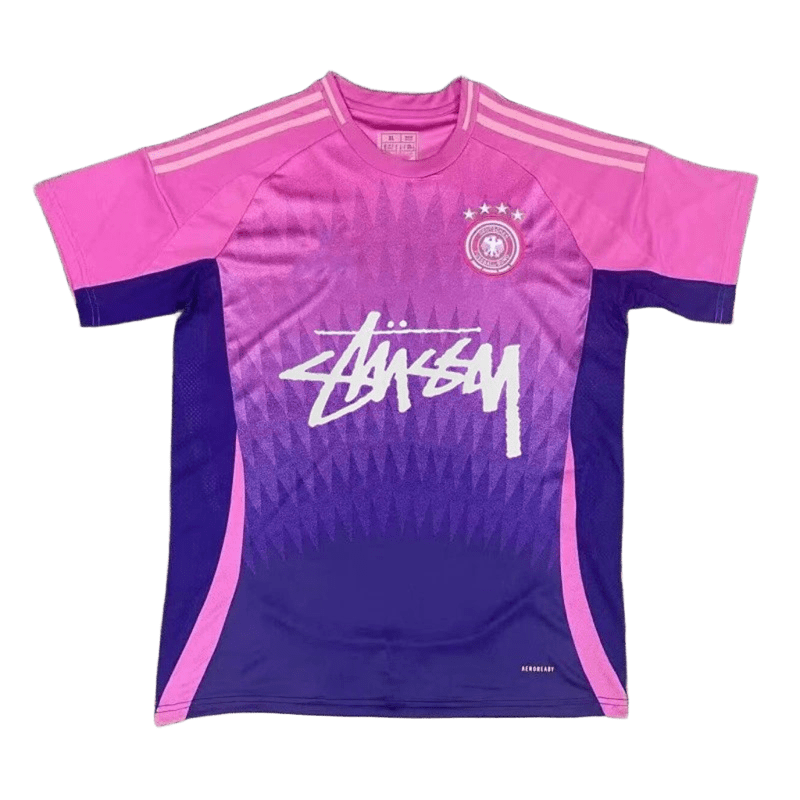 Stussy Pink-Purple Gradient Football Jersey: Breathable & Quick-Dry